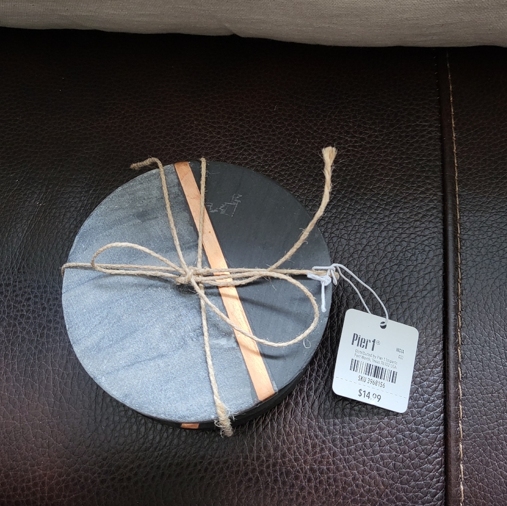 Pier 1 set of 4 new granite coasters - Picture 3 of 5